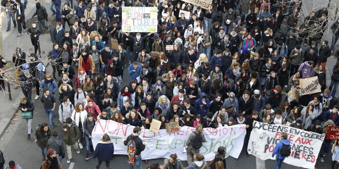Manifestation des lycéens en mémoire de Rémi Fraisse, jeudi 13 novembre à Paris
