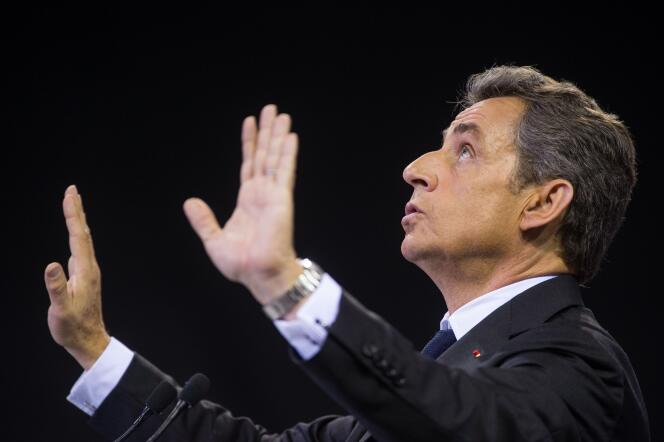 Nicolas Sarkozy, lors de son meeting à Mulhouse (Haut-Rhin), mercredi 19 novembre.