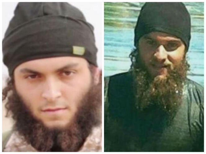 La mère de Mickael Dos Santos doute que ce soit son fils, à gauche, dans la vidéo diffusée par l'Etat islamique, mais elle le reconnaît à droite sur la photo publiée sur son compte Twitter.