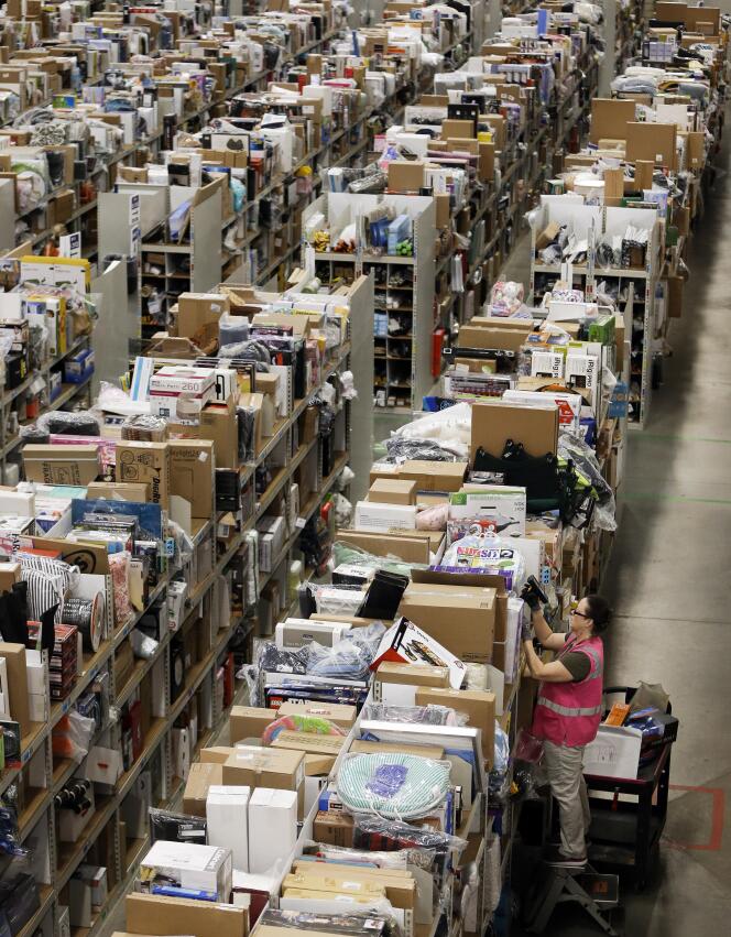 Un entrepôt d'Amazon, au Tennessee (Etats-Unis), le 1er décembre 2014.