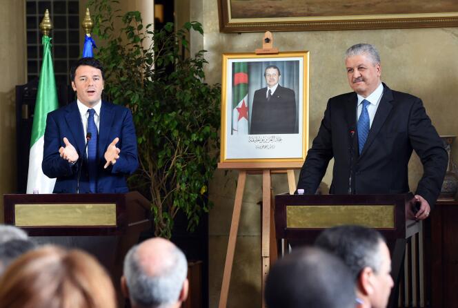 Le premier ministre algérien Abdelmalek Sellal rencontre son homologue italien Matteo Renzi, le 2 décembre à Alger.