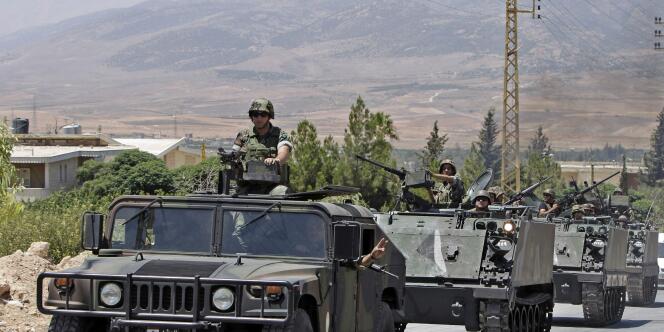 Des soldats libanais en renfort dans la région désertique de Ras Baalbek après des affrontements cet été.