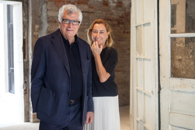 Miuccia Prada et son mari Patrizio Bertelli. Le couple de dirigeants de la maison Prada a créé la Fondation Prada en 1993.