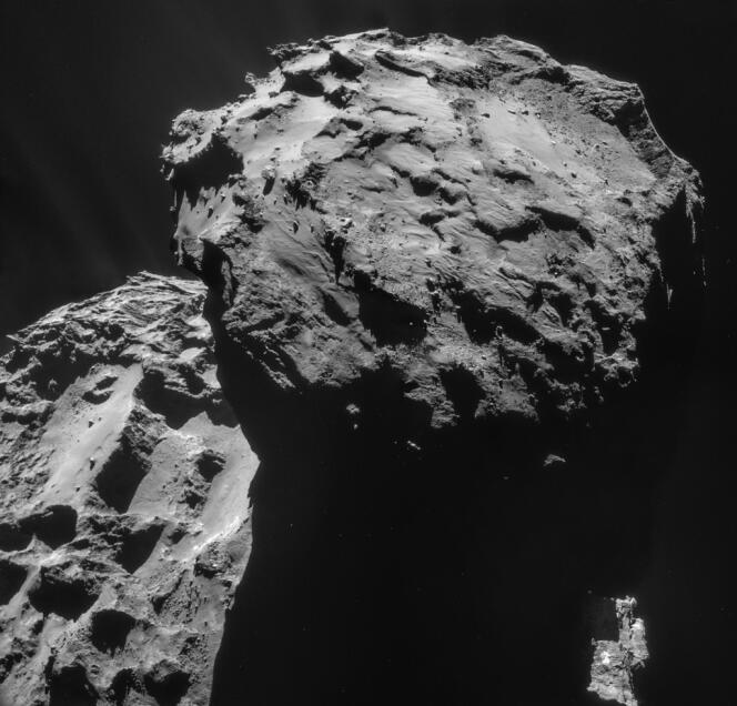 Image prise le 7 décembre à moins de 20 kilomètres d'altitude du noyau de la comète.
