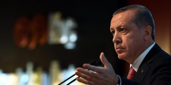 Le président de la Turquie, Recep Tayyip Erdogan, lors d'une conférence de presse, le 15 décembre 2014. 