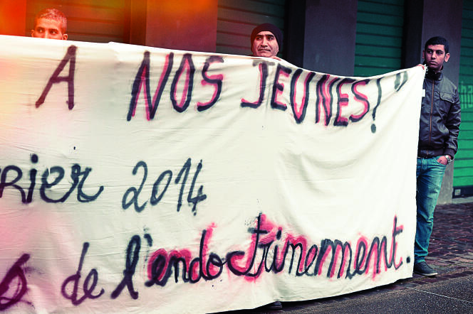 Manifestation contre l'endoctrinement des jeunes par les djihadistes, à Strasbourg, en février dernier.