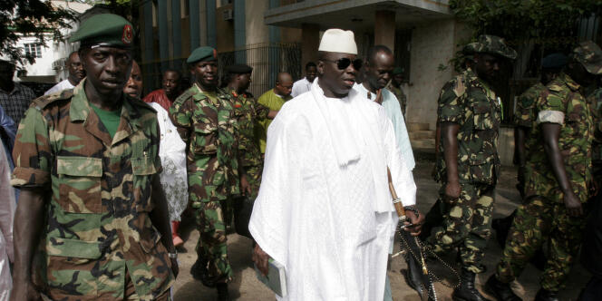 Le président gambien Yahya Jammeh, le 22 septembre 2006, à Banjul.