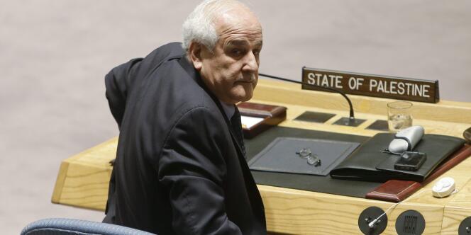 L'ambassadeur palestinien à l'ONU, Riyad Mansour.