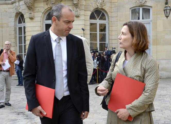 Laurent Berger, le patron de la CFDT, avec Véronique Descacq, à Matignon en 2013.
