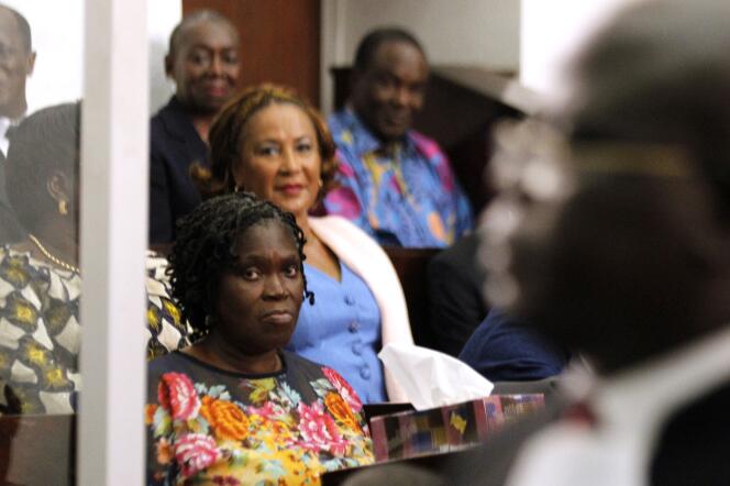 Simone Gbagbo lors de l'ouverture de son procès, le 26 décembre 2014, à Abidjan.