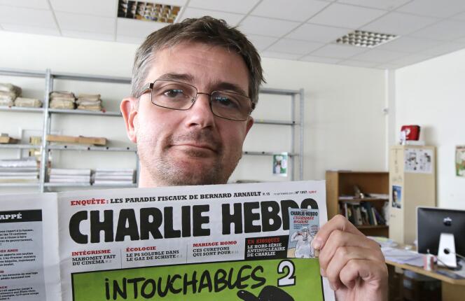 Charb, directeur de la rédaction de Charlie Hebdo, le 19 septembre 2012.