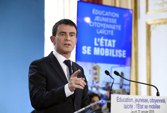 Manuel Valls, le 22 janvier, à Paris.