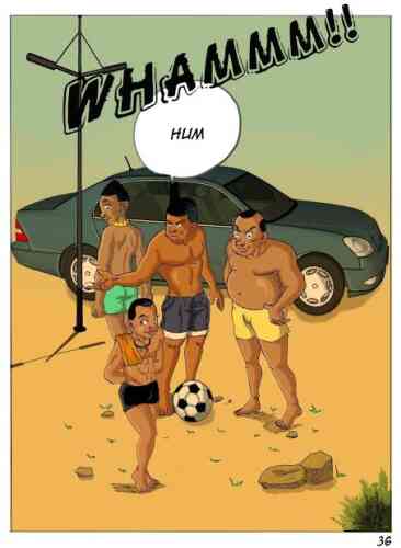 Illustration du manga « Rêve de football africain ».