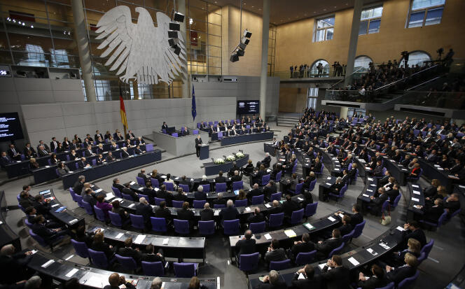 Au Bundestag, le 27 janvier.