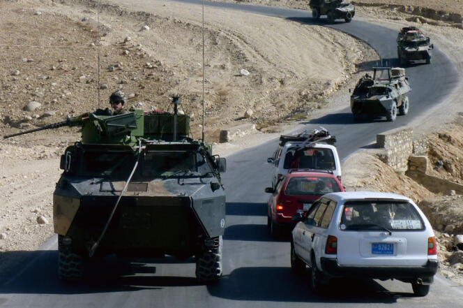 Des chars de l'armée française, dans la province de Kapisa, en novembre 2012.