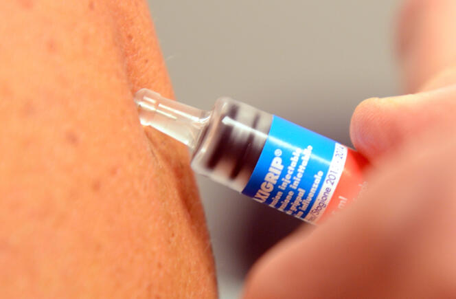 Une vaccination contre la grippe en octobre 2013.