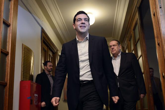 Le premier ministre de la Grèce, Alexis Tsipras, le 28 janvier au Parlement, à Athènes.