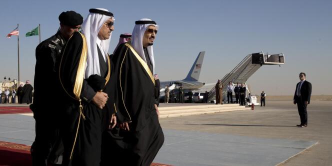 Salman Bin Abdul-Aziz, le roi d'Arabie saoudite (à droite), le 27 janvier.