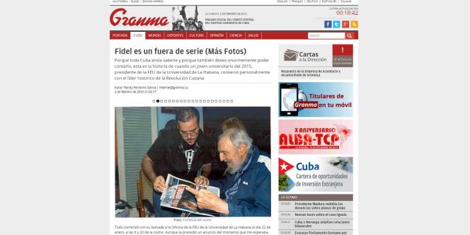 « Fidel est un être exceptionnel », titre l'article mis en ligne sur les portails Internet de plusieurs médias officiels cubains, le 2 février.