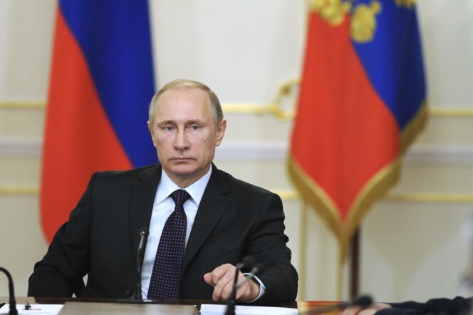 Le président russe Vladimir Poutine, le 4 février. Après l’annexion de la Crimée par la Russie, la Lituanie et la Lettonie ont décidé de doubler leur budget de défense d’ici à 2020.
