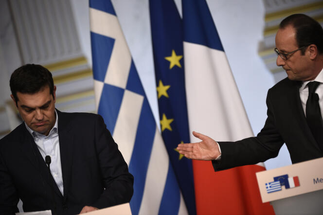 François Hollande et Alexis Tsipras, à l'Elysée le 4 février