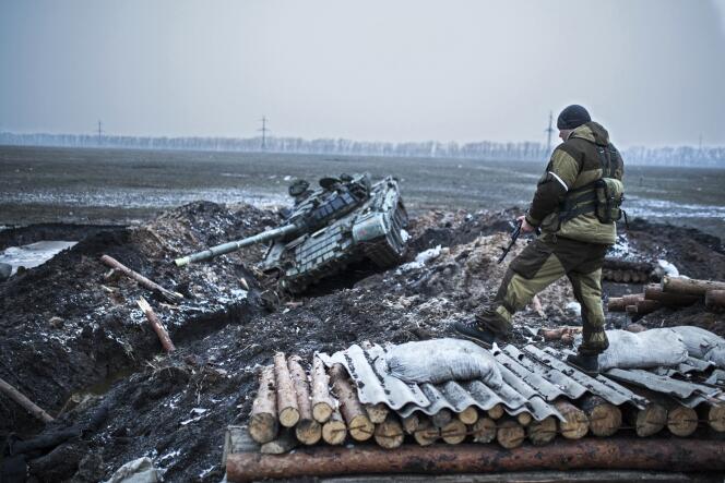 Un séparatiste prorusse dans la région de Donetsk, le 5 février.