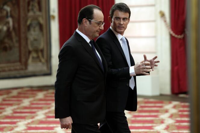 François Hollande et Manuel Valls à l'Elysée, le 5 février.