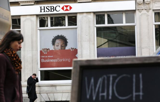 Une agence HSBC à Londres.