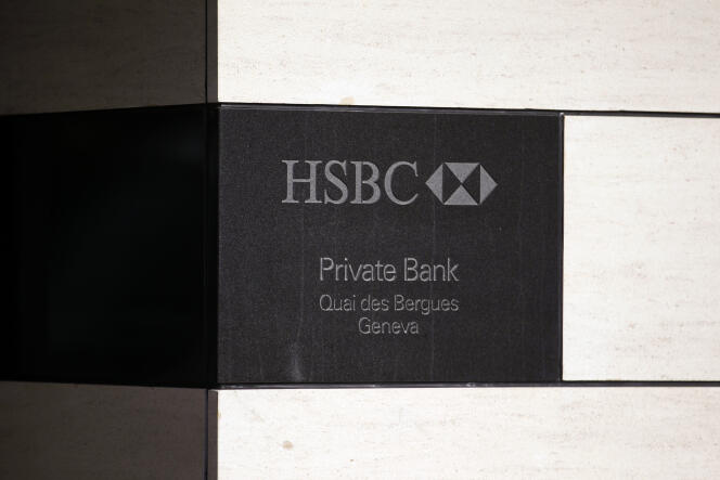 L'entrée du bâtiment HSBC Private Bank à Genève