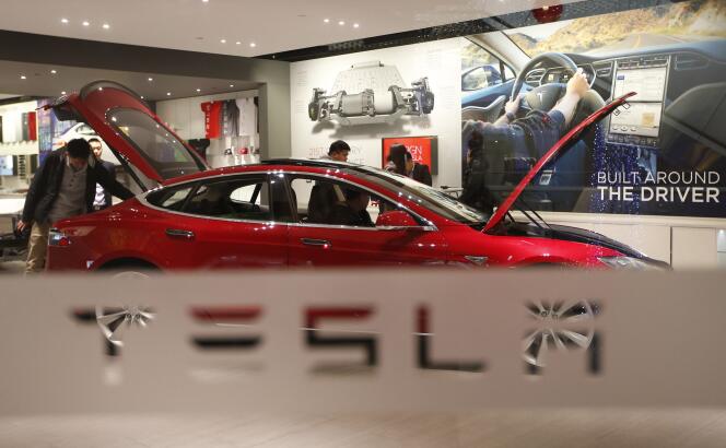 Un Model S P85 de Tesla à Pékin, en Chine.