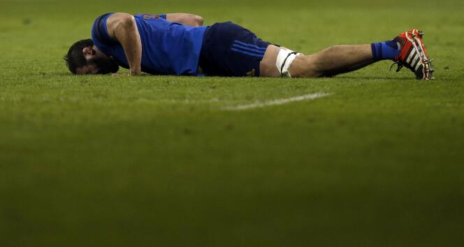 Yoann Maestri après la défaite du XV de France face à l'Irlande dans le tournoi des Six nations.