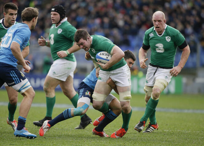L'Irlande face à l'Italie lors du tournoi des Six Nations, le 7 février 2015.