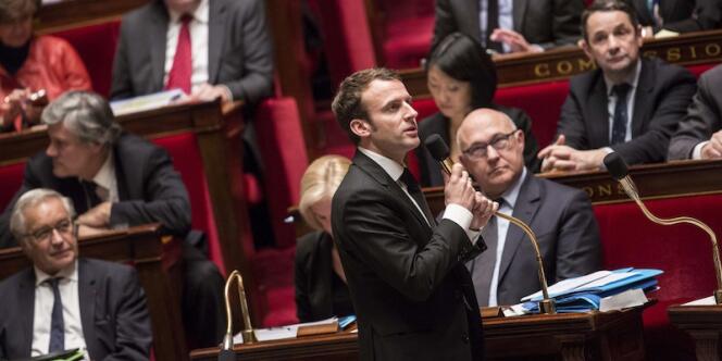 Emmanuel Macron à l'Assemblée, le 17 février.