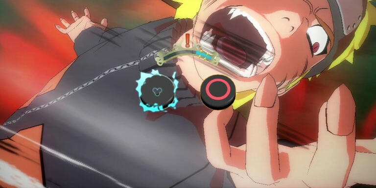 Une scène de QTE dans un Naruto