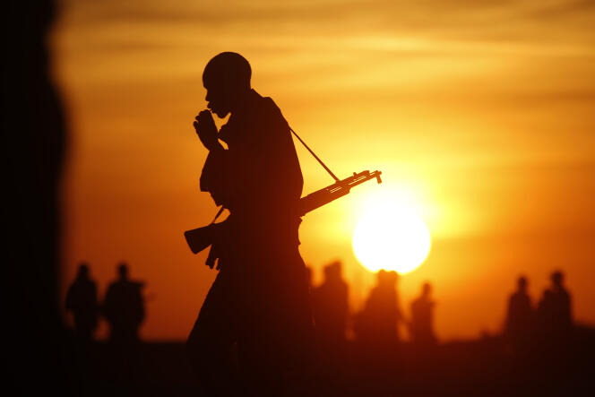 Un membre des forces rebelles au Soudan du Sud, en février 2014.