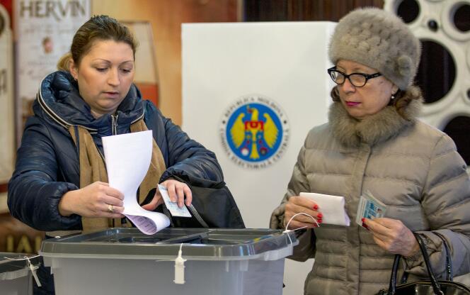 A Chisinau, le 30 novembre 2014, lors des élections legislatives.