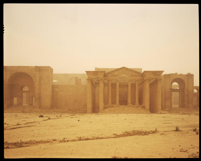 Le grand temple Shamash Maran, dédié au Soleil, à Hatra, avant les attaques.