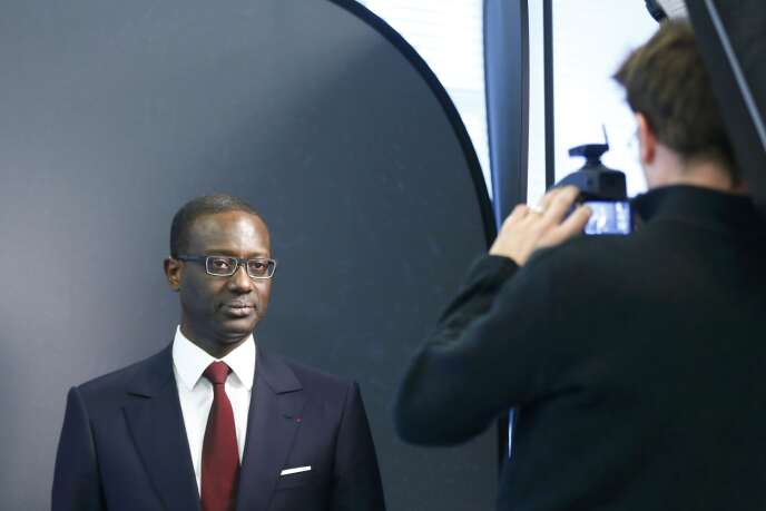 Tidjane Thiam pose lors d'une conférence du Crédit Suisse à Zurich, le 10 mars 2015.