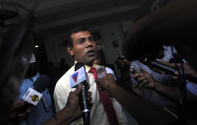 Le candidat Mohamed Nasheed, en 2013, à Malé.