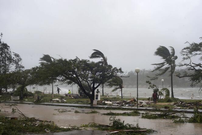 Port Vila, Vanuatu,le 14 mars après le passage du cyclone Pam.