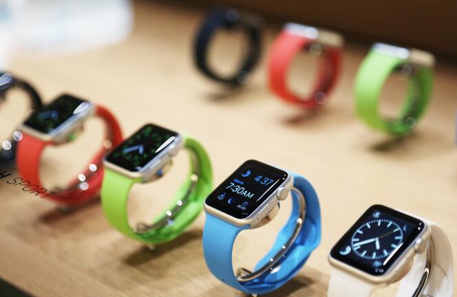 Présentation de montres connectées d'Apple, le 9 mars à San Francisco (Californie).