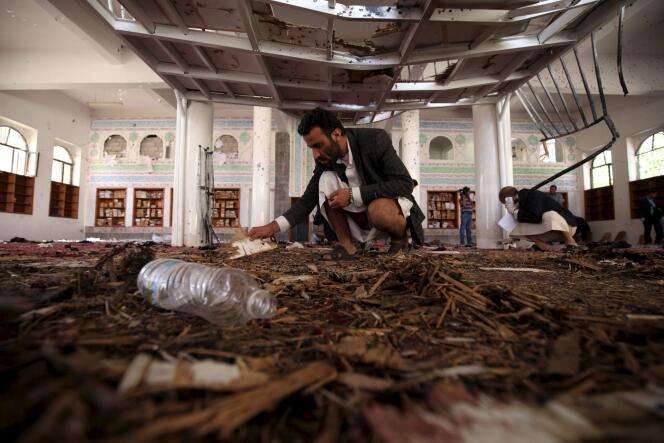Au moins 142 personnes ont été tuées, vendredi 20 mars, à Sanaa dans les premières attaques revendiquées au Yémen par l’organisation Etat islamique (EI), qui a frappé des mosquées fréquentées par des chiites.