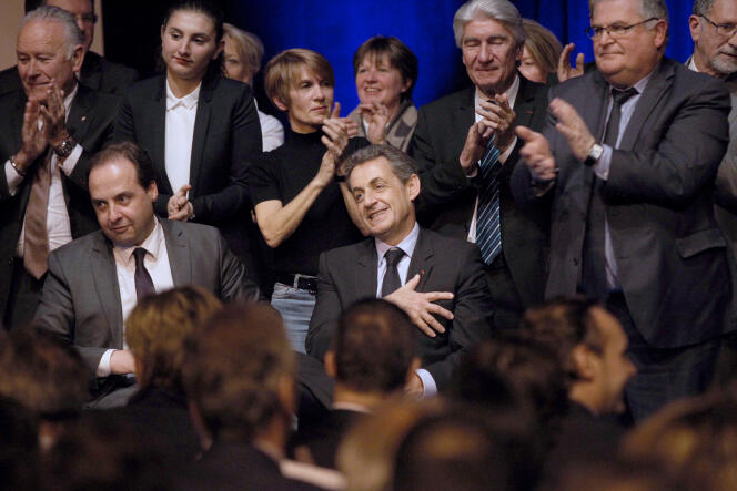 Nicolas Sarkozy, le 26 mars, à Perpignan au soir du second tour des élections départementales.