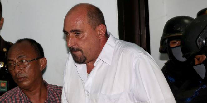 Serge Atlaoui no Tribunal Distrital de Tangerang, Indonésia, 1º de abril de 2015.