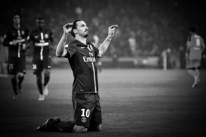 Cinq jours après sa sortie contre l’arbitre du match contre Bordeaux, le 15 mars, Zlatan Ibrahimovic fait signe à ses détracteurs de se taire : il vient d’inscrire deux buts face à Lorient. Le Parc des Princes applaudit.