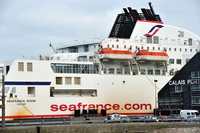Un navire de SeaFrance, à Calais, le 9 janvier 2012.