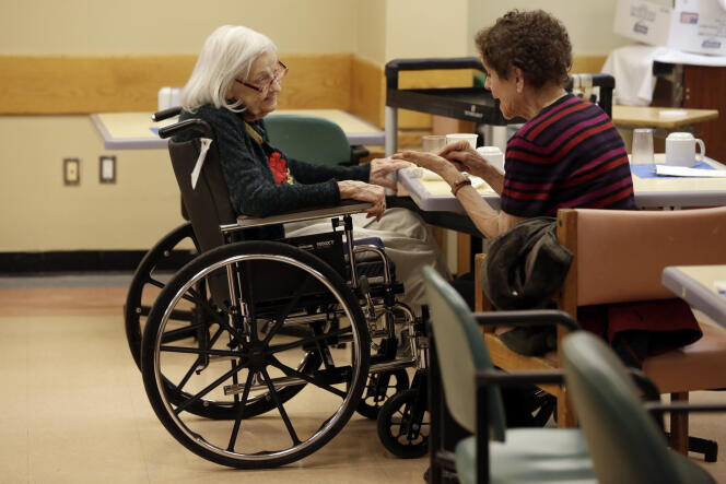 Une patiente atteinte d'Alzheimer à New York en mars 2015.