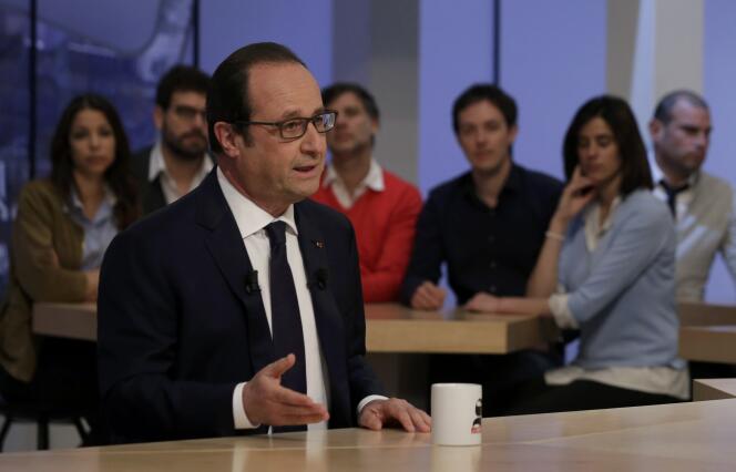 François Hollande sur le plateau du 