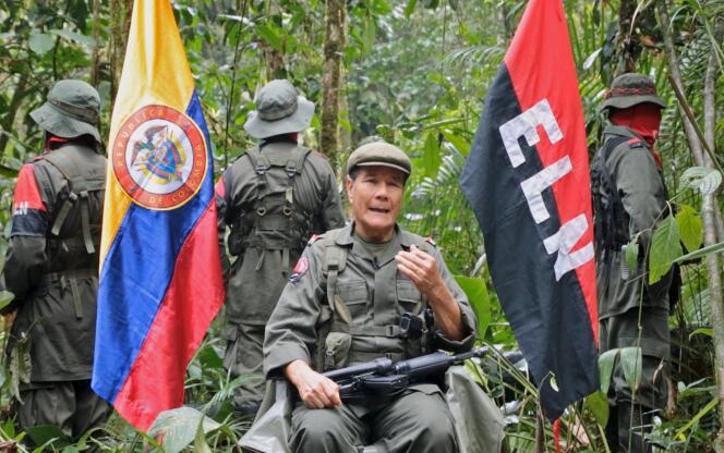 Nicolas Rodriguez, commandant de l'ELN, dans une vidéo diffusé par la guérilla d'extrême gauche en avril 2015.