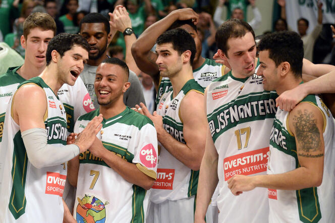 Les basketteurs de Nanterre, en mai 2014.